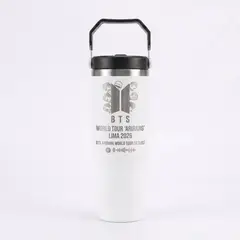 LITTLE BRU ACCESORIOS EXCLUSIVOS - Termo Tomatodo Flip BTS ARIRANG 900Ml Blanco