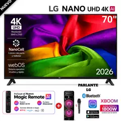 LG - Televisor LG 70" NANO 4K UHD AI Smart TV  70NU850BPSD 2026 + Torre  LG