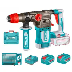 TOTAL - ROTOMARTILLO 42V SDS PLUS 28MM 4.5J 0-4400BPM BRUSHLESS 2 BATERÍAS 2.5AH TRHLI422882