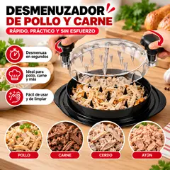 GENERICO - Desmenuzador Manual Reutilizable De Pollo Con Base Antideslizante – Deshilacha Fácil y Rápido