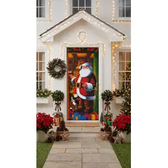 GENERICO - Forro Decorativo de Navidad para Puerta, Modelo al Azar