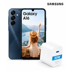 SAMSUNG - Galaxy A16 128GB 4GB + Cargador 30W 1HORA Tipo-C