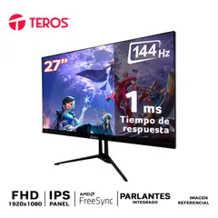 Teros - Monitor Gamer Teros 27 Pulgadas Full HD IPS 144Hz 1ms HDMI y DisplayPort