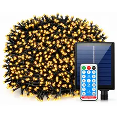ARTEZA - Luces De Navidad Solares Recargables 33 Metros 500 Led Amarillo