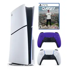 PLAYSTATION - Consola PlayStation 5 Slim Lectora de Discos + Mando Morado + FC 27