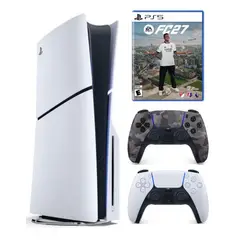 PLAYSTATION - Consola PlayStation 5 Slim lector de discos + Mando Camuflado + FC 27