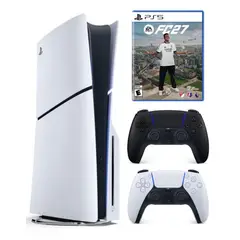 PLAYSTATION - Consola PlayStation 5 Slim lector de discos + Mando Negro + FC 27