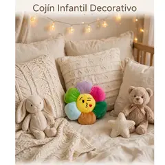 OEM - Almohada Suave de Flor Emoji Besito Shock 10 U
