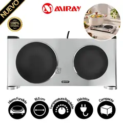 MIRAY - Cocina Eléctrica Miray CMM-250E 2 hornillas