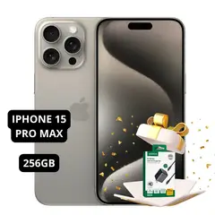 APPLE - IPHONE 15 PRO MAX 256GB ESIM NATURAL TITANIUM SEMINUEVO - INCLUYE CARGADOR UGREEN