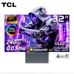 TCL - Monitor Gamer TCL 32X3A OLED+ 32 Pulgadas 4K UHD 240Hz 480Hz 0.03ms HDR TrueBlack 400