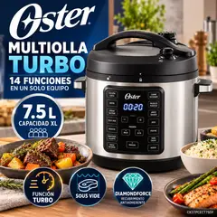 OSTER - Multiolla Oster Turbo 7.5 L 14 Funciones CKSTPCECT75DF DiamondForce