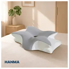 HANMA - Almohada Premium Cervical Japonesa Extra Espuma Viscoleastica Hanma Blanco