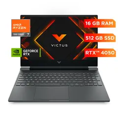 HP - Laptop Gamer Victus by HP 15-fb3021la, AMD Ryzen 7, 16 GB RAM, NVIDIA GeForce RTX 4050, 512 GB SSD, 15.6" FHD 144 Hz, Windows 11 Home
