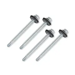 FIXSER - Autorroscante Pta Broca Hexagonal + Ara/Neoprene N12 x 2.5 4Unid