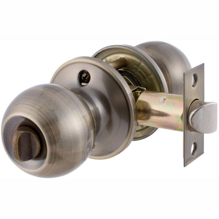 Cerradura de Pomo Baño Bronce