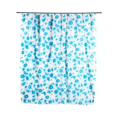 RAPALLO - Cortina de Baño Estampada Liviana Con Ganchos