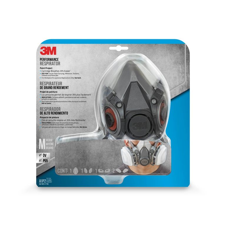 Respirador para Pintura Media Cara 3M Doble Vía 6211