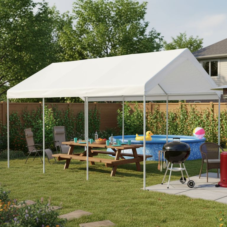 Toldo Armable Metal Blanco 3X6 M