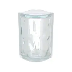 HOLZTEK - Bloque de vidrio Esquinero Curvo Olas 13x19x8cm