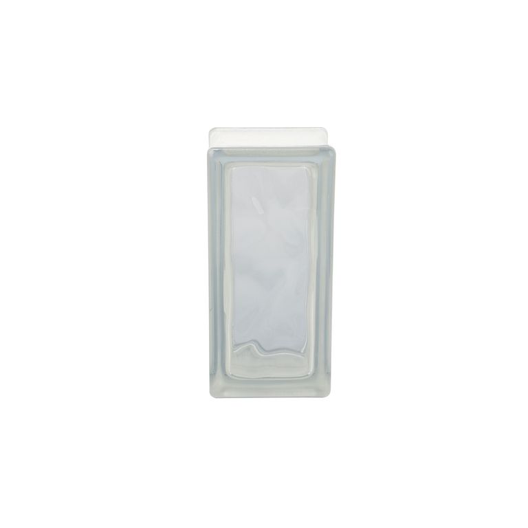 Medio Bloque de Vidrio Olas 19 x 9 cm