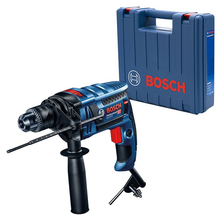 Taladro percutor Bosch GSB 16 RE 850W + maletín plástico