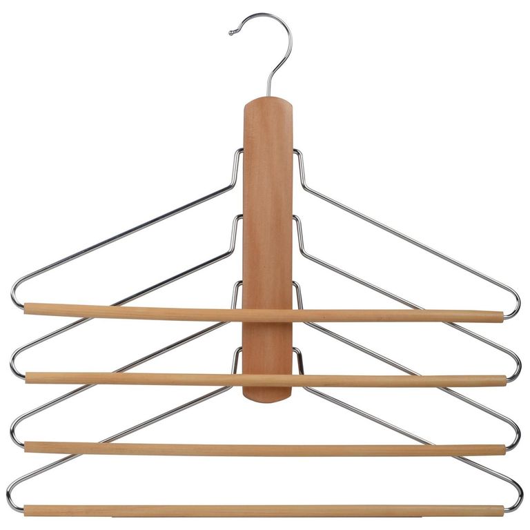 Set x4 Colgadores de Ropa Plegables de Madera