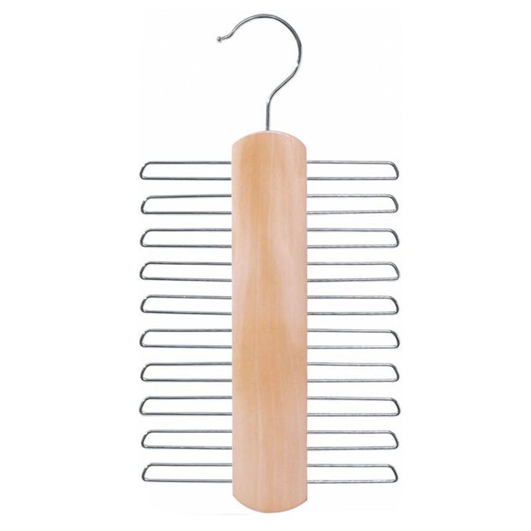 Colgador de Corbatas y Correas de Madera