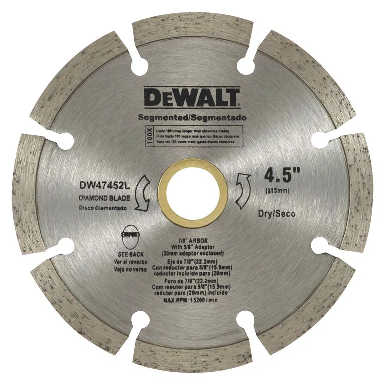 Disco Diamantado Segmentado 4 1/2" Dewalt