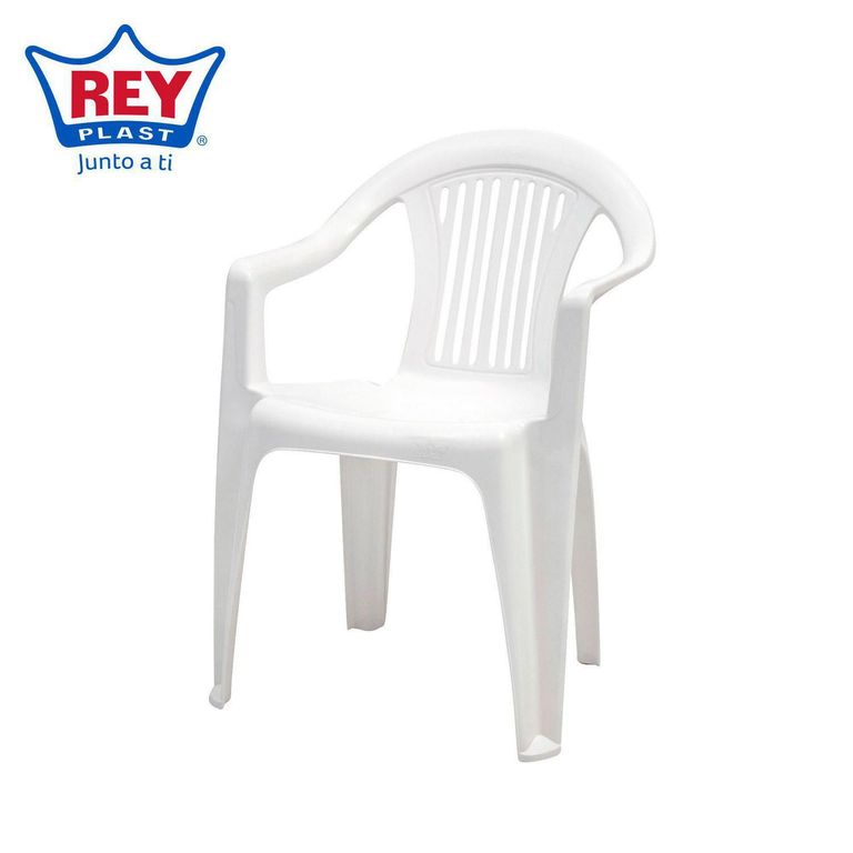 Silla de Plástico Barcelona con Brazos Blanca