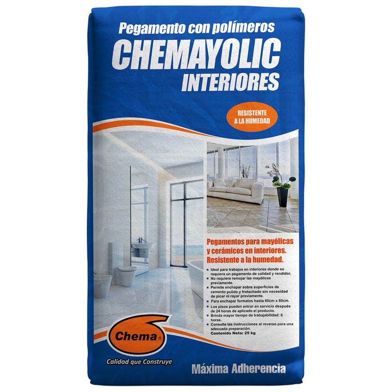 Pegamento para Cerámicas Chema Gris Interiores 25kg