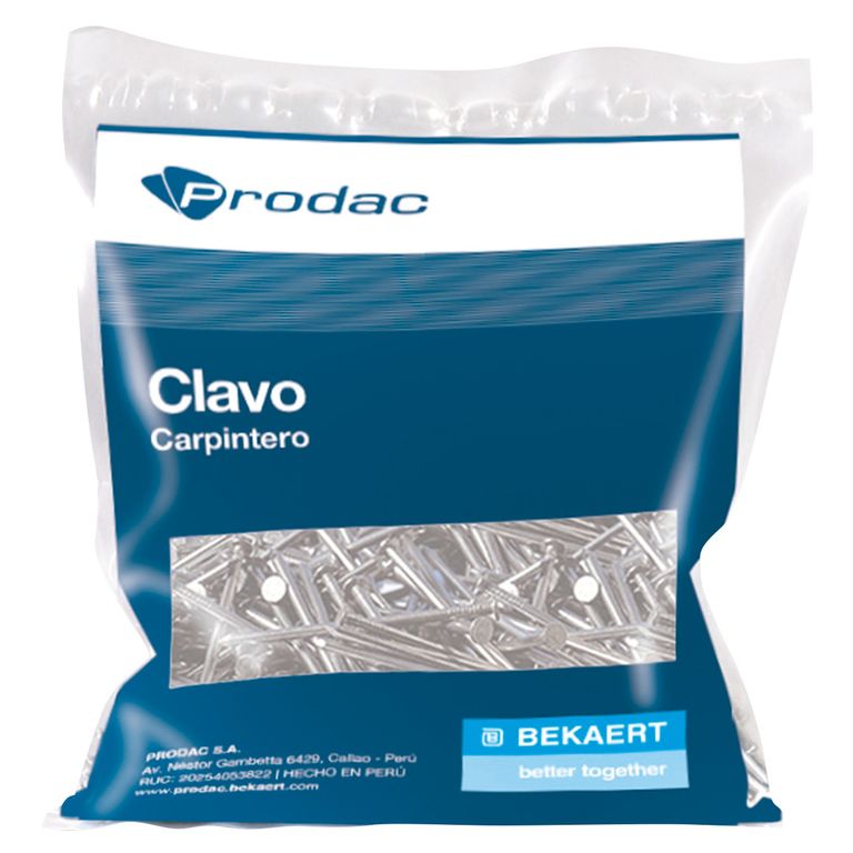 Clavo de 1Pulgada x 1.7 mm Carpintero sin Cabeza 500 gr