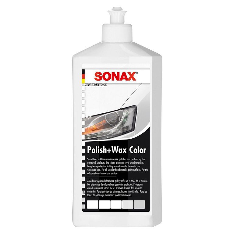 Cera para Autos Sonax Polish + Wax Color Blanco 500 ml