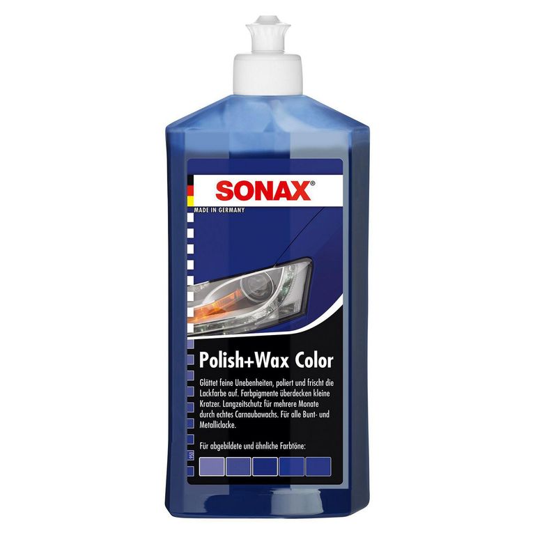 Cera para Autos Sonax Polish + Wax Color Azul 500 ml