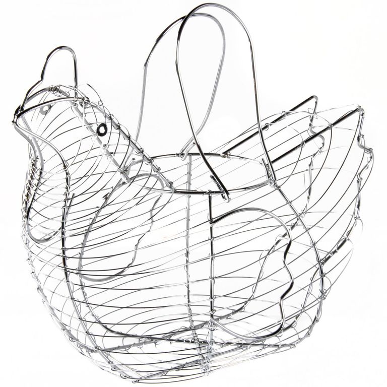 Porta Huevos Gallina Metal