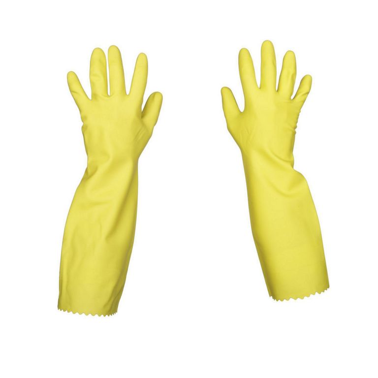 Guantes de Baño y Lavandería Talla S - Amarillo