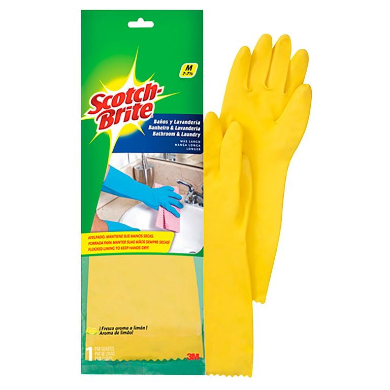 Guantes de Baño y Lavandería Talla M - Amarillo