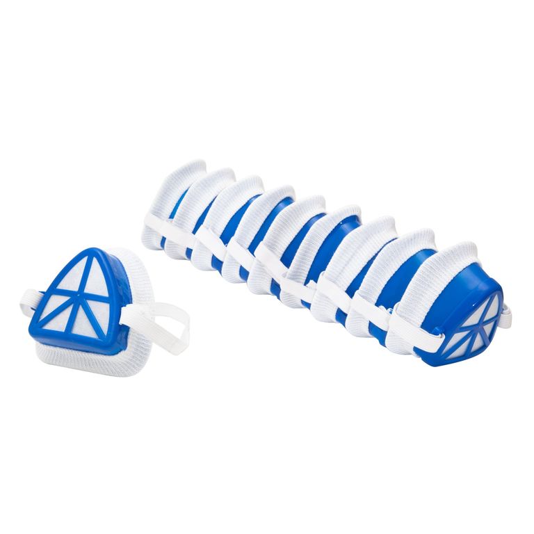 Respirador de Plástico Económico Azul Pack x 10 unid.