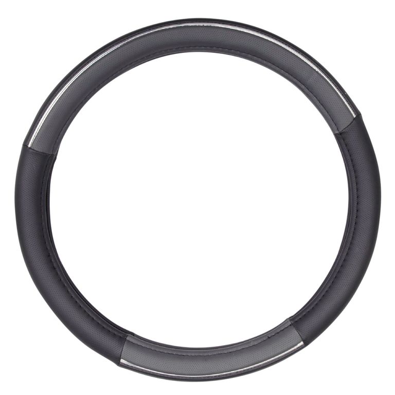 Funda Cubre Volante PVC Negro y Gris 38 cm