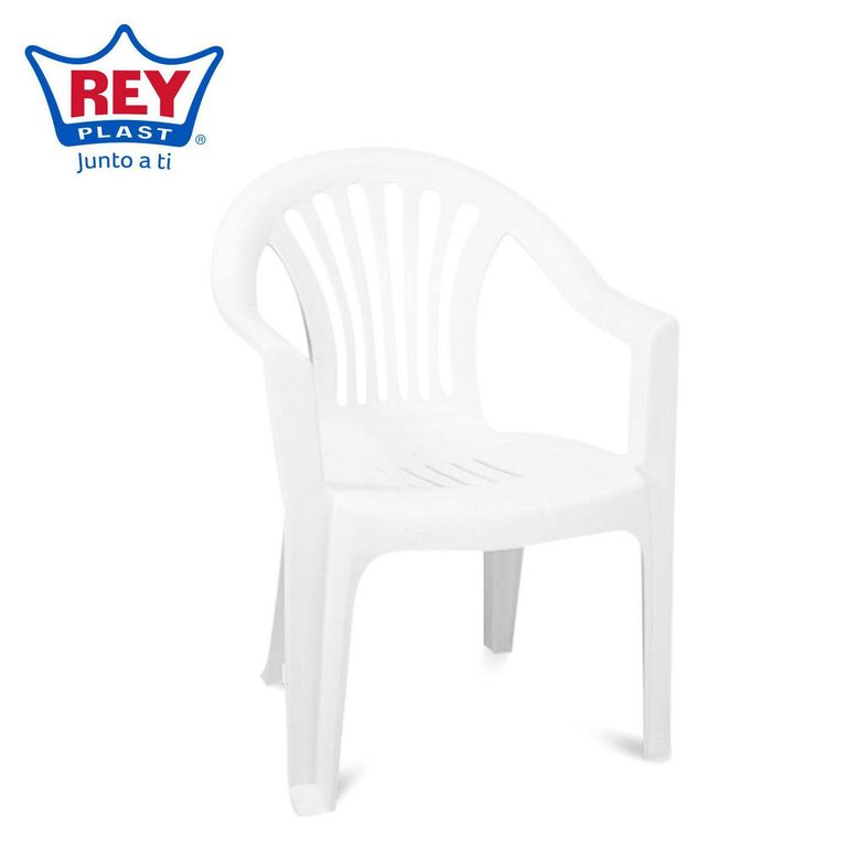 Silla de Plástico Paris con Brazos Blanca