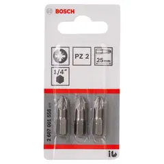BOSCH - Set de Puntas para Atornillar 2x25 mm 3 Piezas