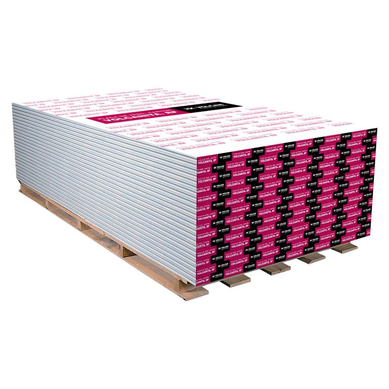 Placa de Drywall Volcanita 12.7mm RF 1/2" 1.22mx2.44m