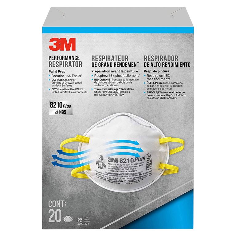 Mascarilla N95 Descartable de Poliéster 8210 3M x 20 unid.