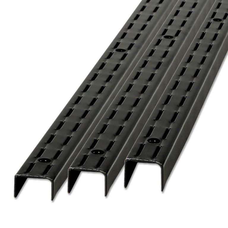 Pilar Ranurado Doble 96cm Negro