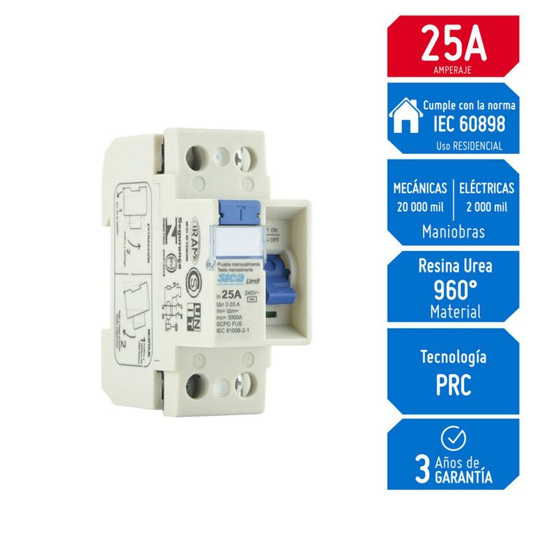 Interruptor Diferencial 2x25A