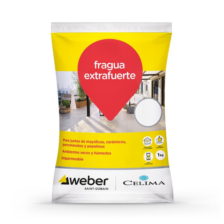 Fragua para Cerámicas o Porcelanatos Celima Blanco 1kg