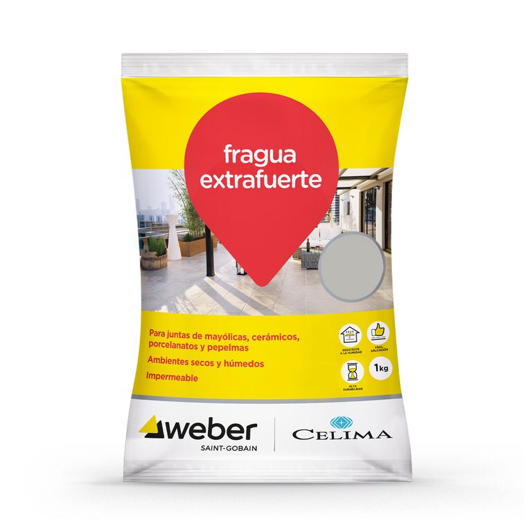 Fragua para Cerámicas o Porcelanatos Celima Gris 1kg