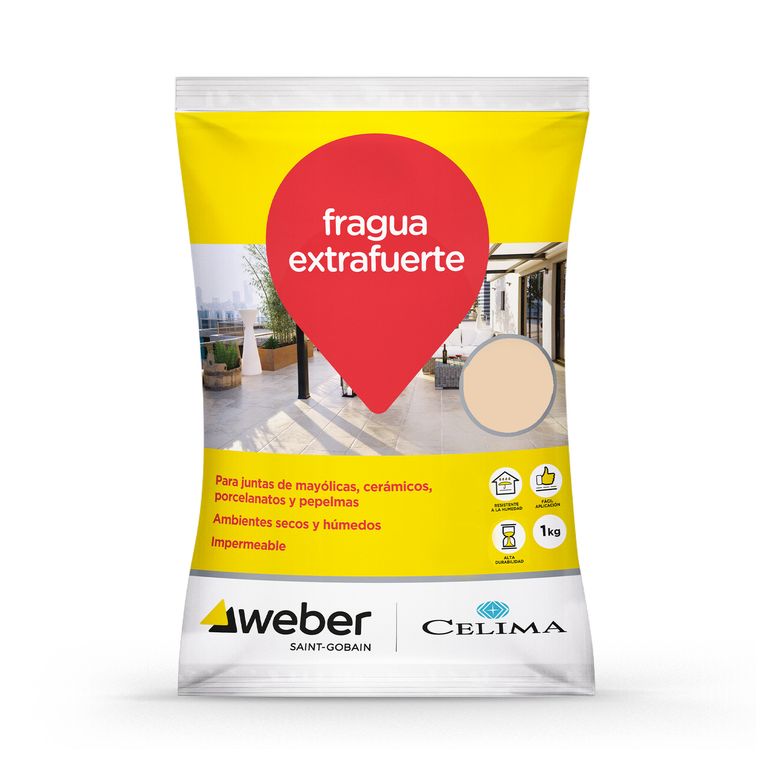 Fragua para Cerámicas o Porcelanatos Celima Hueso 1kg