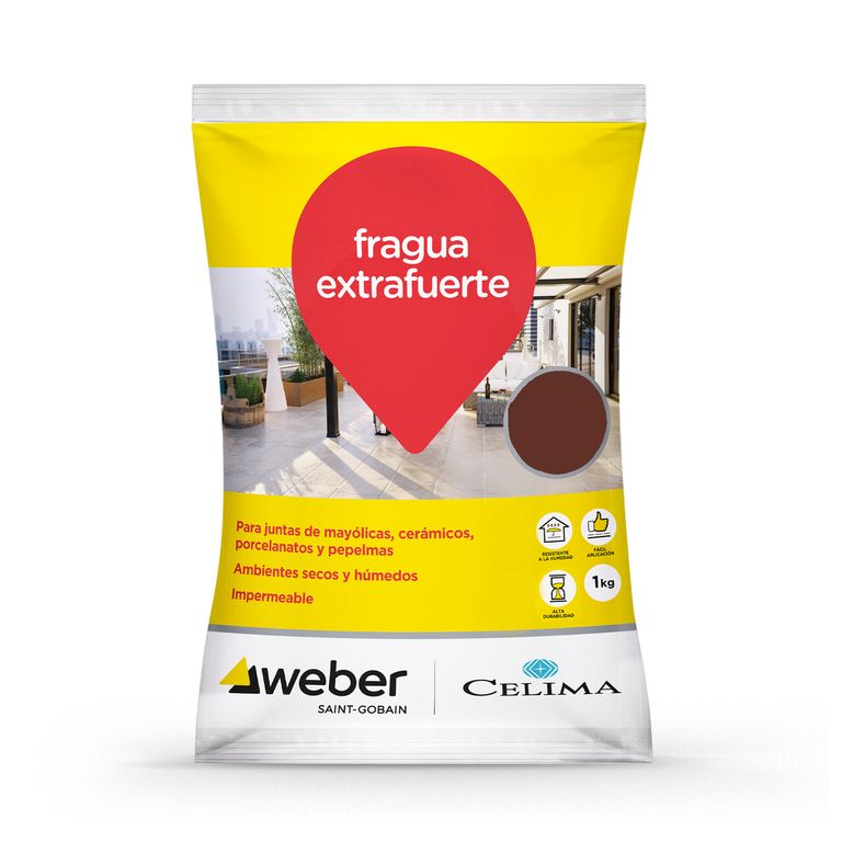 Fragua para Cerámicas o Porcelanatos Celima Marrón 1kg