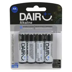 DAIRU - Pack de 8 Pilas Alcalinas AA 1.5V